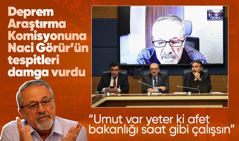 Prof. Dr. Naci Görür'den, TBMM Deprem Araştırma Komisyonu'nda flaş tespitler!