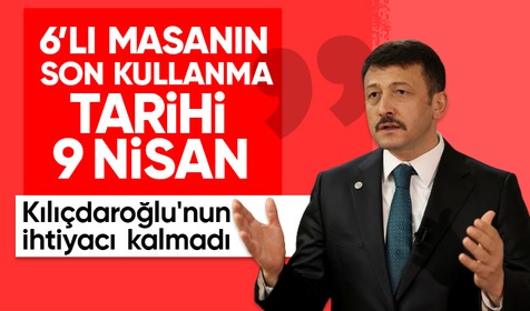 6'lı masadaki liste krizini yorumlayan AK Parti Genel Başkan Yardımcısı Hamza Dağ: Son kullanma tarihi 9 Nisan