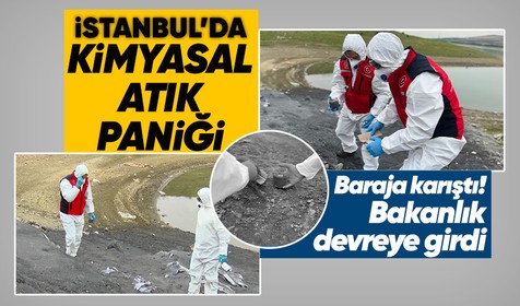 Arnavutköy'de kimyasal atık paniği yaşandı! Yol kenarına dökülen atıkları Çevre, Şehircilik ve İklim Değişikliği Bakanlığı'na bağlı ekipler inceledi