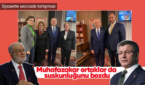 Ahmet Davutoğlu ve Temel Karamollaoğlu'dan, Kılıçdaroğlu'nun seccadeye ayakkabıyla basmasıyla ilgili ilk açıklama