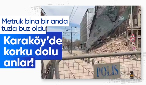 Son dakika: İstanbul Karaköy'de bina çöktü! Çökme sonrası Beşiktaş yönü araç trafiğine kapatıldı