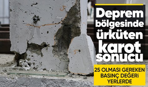 Ürküten 'karot' sonucu! 25 derece olması gereken beton kalitesi bakın kaç derece çıktı