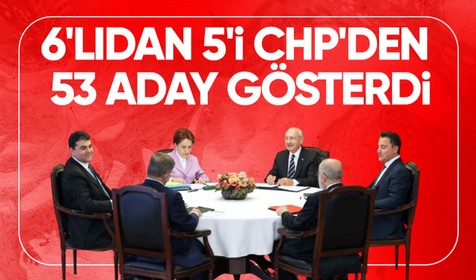 CHP listesinde 25 DEVA, 24 Saadet, 19 Gelecek'ten aday yer alıyor