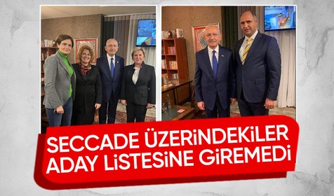Kemal Kılıçdaroğlu'yla seccade fotoğrafı çektiren Düzce Milletvekili Aday Adayı Azade Ay ve İstanbul 2. Bölge Aday Adayı Avukat Ali Acar aday olamadı