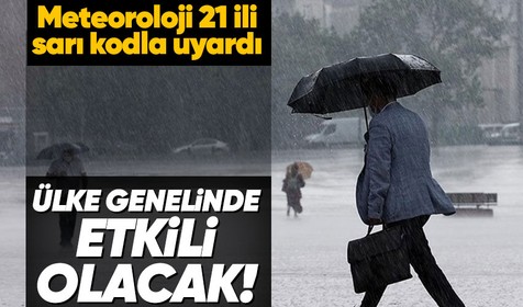 Meteoroloji Genel Müdürlüğü uyardı: Ülke genelinde etkili olacak | 11 NİSAN HAVA DURUMU RAPORU
