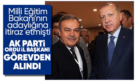 Son dakika... AK Parti Ordu İl Başkanı Halit Tomakin görevden alındı