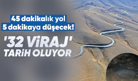 32 viraj tarih oluyor! Güzeldere Tüneli'nde ışık göründü! 45 dakikalık yol 5 dakikada geçilecek