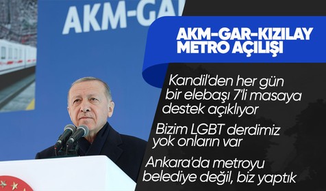 Son dakika! AKM-Gar-Kızılay Metro Hattı açılışında Cumhurbaşkanı Erdoğan 'dan çarpıcı sözler