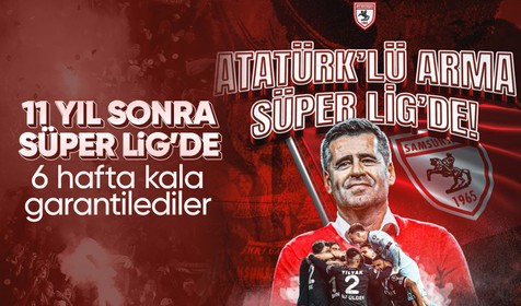 Son dakika spor haberleri.... Samsunspor 11 yıl sonra Süper Lig'de! Bitime 6 hafta kala çıkmayı garantiledi