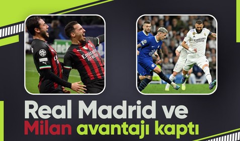 Şampiyonlar Ligi çeyrek finalinde: Real Madrid ve Milan avantajı kaptı