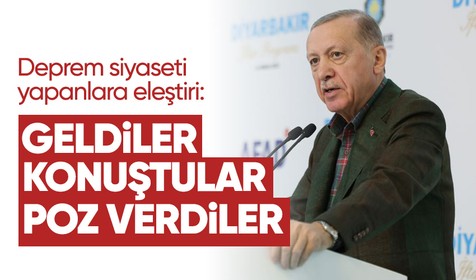 Cumhurbaşkanı Erdoğan'dan muhalefete tepki: Siyaset ve rant peşinde koşanları halkımız iyi biliyor