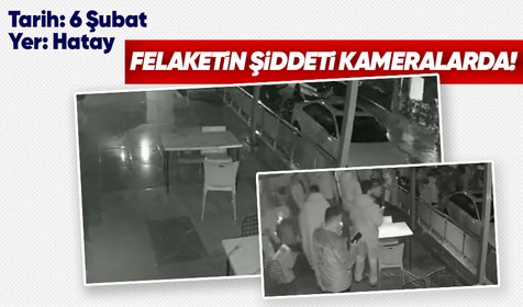 Hatay'da meydana gelen depremlere ait yeni görüntüler ortaya çıktı! O anlar bir iş yerinin güvenlik kamerasına yansıdı