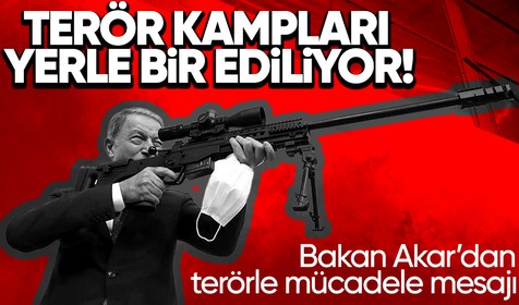 Milli Savunma Bakanı Hulusi Akar'dan "terörle mücadele" mesajı: Şu anda da Irak'ın kuzeyinde terörist kampları yerle bir ediliyor