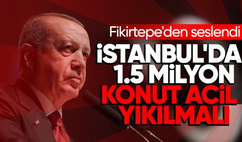 Cumhurbaşkanı Recep Tayyip Erdoğan, Fikirtepe Kentsel Dönüşüm Projesi 1. Etap Anahtar Teslimi Töreni'nde konuştu