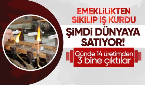 Emeklilikten sıkılıp bu işi kurdu! Şimdi ailecek üretip dünyaya satıyor!