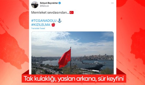 Selçuk Bayraktar'dan 'TCG Anadolu gemisi' paylaşımı: Memleket sevdasından...