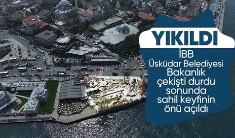 İBB-Üsküdar Belediyesi-Bakanlık çekişmeleri son buldu! Üsküdar'daki kaçak yapılar Üsküdar Belediyesi tarafından yıkıldı