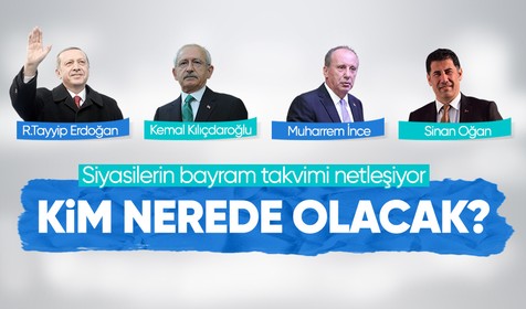 Cumhurbaşkanı adaylarının bayram programı netleşti! Bayramda kim nerede olacak?