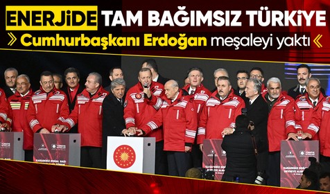Karadeniz gazı için tarihi anlar: Cumhurbaşkanı Recep Tayyip Erdoğan’ın katılımıyla karaya çıkartıldı