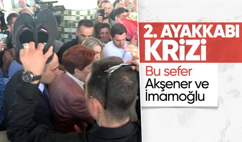 Akşener ve İmamoğlu'na türbede ayakkabı ikazı! Çıkarıp korumalarına verdiler