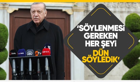 Cumhurbaşkanı Recep Tayyip Erdoğan Ayasofya'da Bayram namazını kıldıktan sonra açıklamalarda bulundu: Söylenmesi gereken ne varsa söyledik