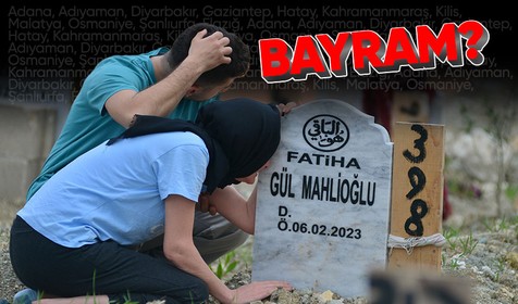 Depremin vurduğu şehirlerde en acı bayram! Mezarlıklarda kahreden fotoğraflar