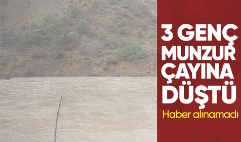 Tunceli'de otomobil Munzur Çayı'na uçtu! Akıntıya kapılan 3 gençten haber yok