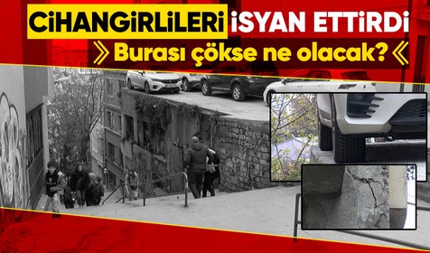 Cihangir Caddesi'ndeki metruk binanın üst katı otopark oldu! Görüntüler 'pes' dedirtti