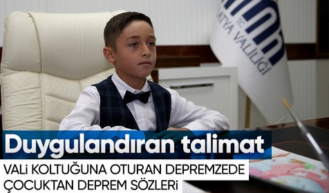 Malatya'da depremzede çocuktan duygulandıran talimat: "Temsili vali"nin talimatı sağlam binalar yapılması oldu