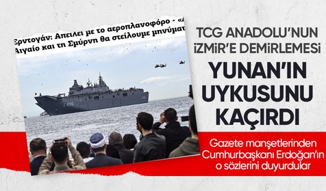 TCG Anadolu'nun İzmir'e yol alması sonrası Yunanistan gerildi: Paniklemeleri Yunan basınında da yer aldı