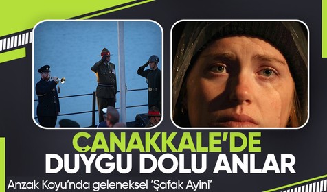 Çanakkale'de duygusal anlar: Anzak Koyu'nda geleneksel "Şafak Ayini" yapıldı