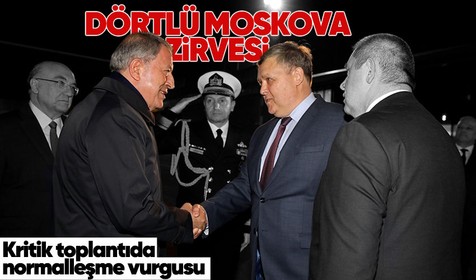 Milli Savunma Bakanı Hulusi Akar ve MİT Başkanı Hakan Fidan dörtlü toplantı için Moskova'ya gitti
