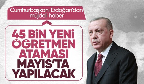 Son dakika ! Cumhurbaşkanı Erdoğan engelli öğretmen ataması töreninde konuştu: Mayıs'ta 45 bin yeni öğretmen ataması yapılacak