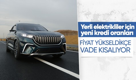 BDDK, yerli elektrikli araçlar için verilecek kredi limitlerini güncelledi