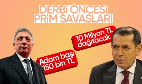Beşiktaş ve Galatasaray cephesinde dev derbi primleri! Ahmet Nur Çebi ve Dursun Özbek kesenin ağzını açtı