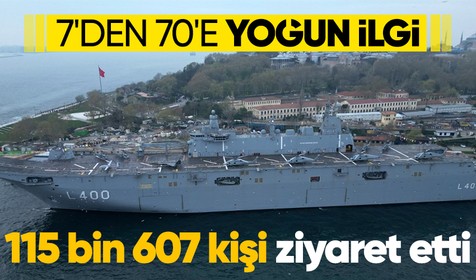 TCG Anadolu'ya bugüne kadar toplam 115 bin 607 kişi ziyaret etti