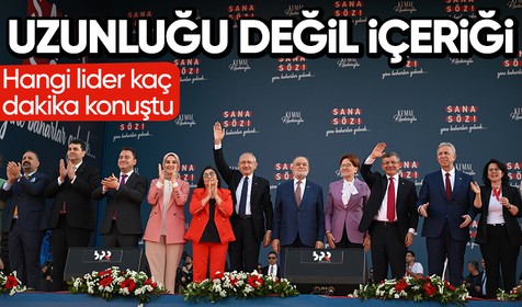 Millet İttifakı'nın İzmir'de düzenlediği mitingde konuşma süreleri belli oldu: En çok Ahmet Davutoğlu en az Meral Akşener konuştu