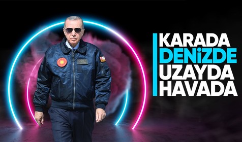 Cumhurbaşkanı Erdoğan paylaştı: Karada, denizde, havada, uzayda, her alanda varız