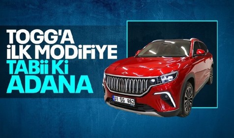 Togg'a ilk modifiye: Adana'da aracını alan vatandaş Anadolu rengi Togg'unu çizilmesin diye film kaplattı