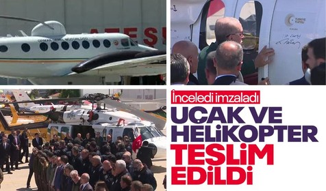 Cumhurbaşkanı Erdoğan yangın söndürme uçağı ve helikopter teslim törenine katıldı