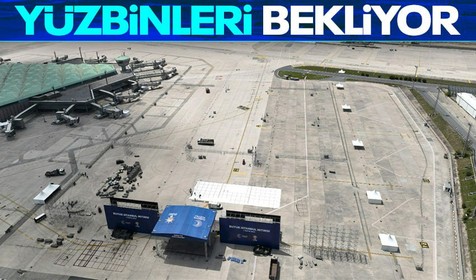 Cumhurbaşkanı Erdoğan'ın katılımıyla 7 Mayıs tarihinde gerçekleştirilecek olan "Yüzyılın Mitingi" için yapılan son hazırlıklar havadan görüntülendi