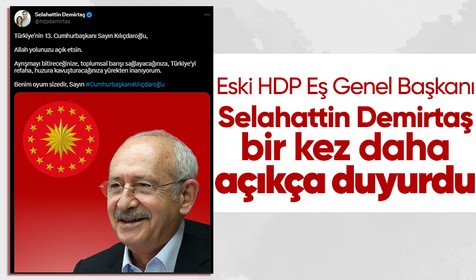 Demirtaş'tan fotoğraflı destek paylaşımı: Kılıçdaroğlu'na desteğini açık açık duyurdu, özel hashtag açtı