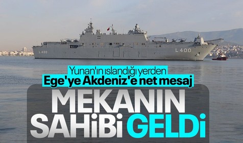 İstanbul'da kilometrelerce ziyaret kuyruğu oluşturan TCG Anadolu, İzmir Alsancak Limanı'na geldi