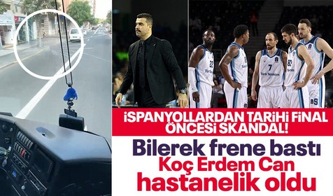 Tarihi final öncesi Türk Telekom'a skandal hareket! Otobüs şoförü ani frene basarak Erdem Can'ı sakatladı