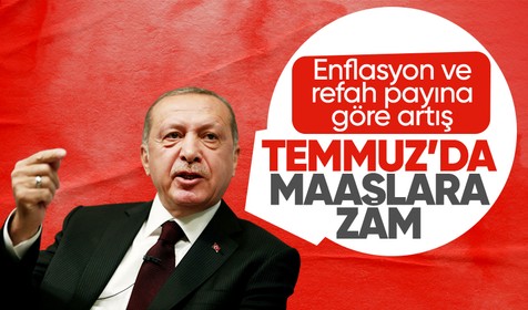 Cumhurbaşkanı Recep Tayyip Erdoğan'dan Temmuz'da maaşlara zam sinyali: Enflasyon ve refah payı dikkate alınarak artış yapılacak