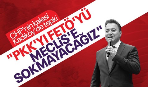DEVA Parti Genel Başkanı Ali Babacan'a Kadıköy'de sert tepki! PKK ve FETÖ'yü Meclis'e sokmayacağız
