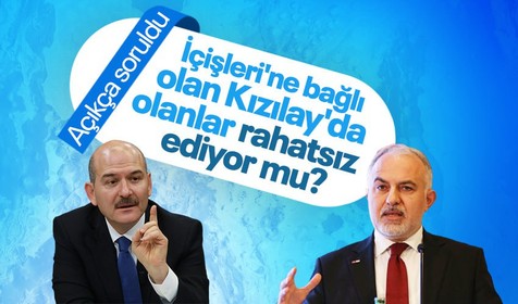 İçişleri Bakanlığı'na bağlı olan Kızılay bu kez Süleyman Soylu'ya soruldu: Kızılay Başkanı'nın göreve devam etmesi sizi rahatsız etmiyor mu?