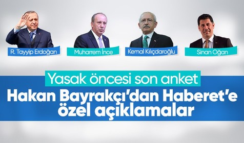 Seçim yasakları öncesi son anketler ne diyor? Sonar Araştırma Şirketi Sahibi Hakan Bayrakçı'dan Haberet.com'a özel açıklamalar