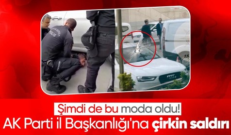 SON DAKİKA! AK Parti Ankara İl Başkanlığı binasına yönelik taşlı saldırı gerçekleştirildi