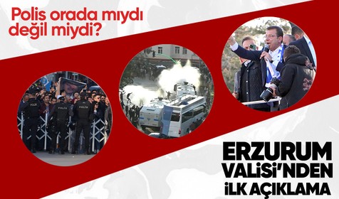 Erzurum Valisi Okay Memiş'ten İmamoğlu'na taşlı saldırı sonrası açıklama: İmamoğlu miting müracatı yapmadı